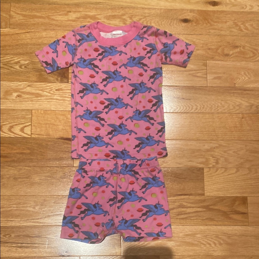Hanna Andersson Pink and Blue Unicorn Pajama Set